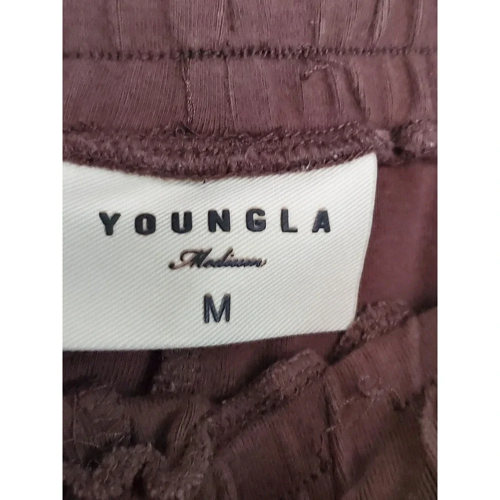 YoungLA Cargo Sweatpants Chocolate Brown Jogger Gym Streetwear Utility Pockets M